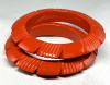 WT11 red resin saucer bangles